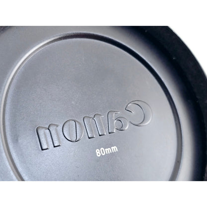 [Pre-owned] Canon 80mm Push-On Black Metal Front Lens Cap (Genuine) — Near MINT — Japan #4141