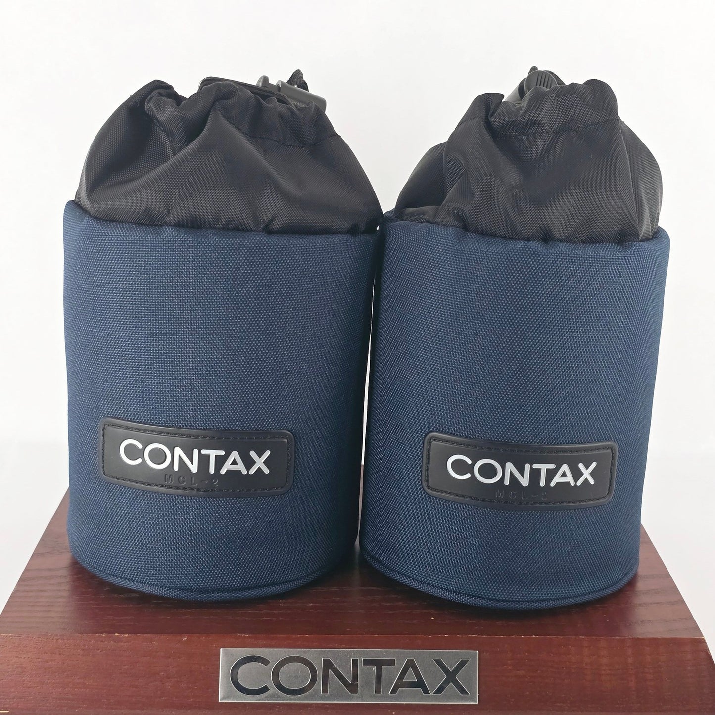 [Pre-owned] Contax MCL-2 Lens Case for Distagon Sonnar Planar (2 Pieces) — MINT — Japan #1754