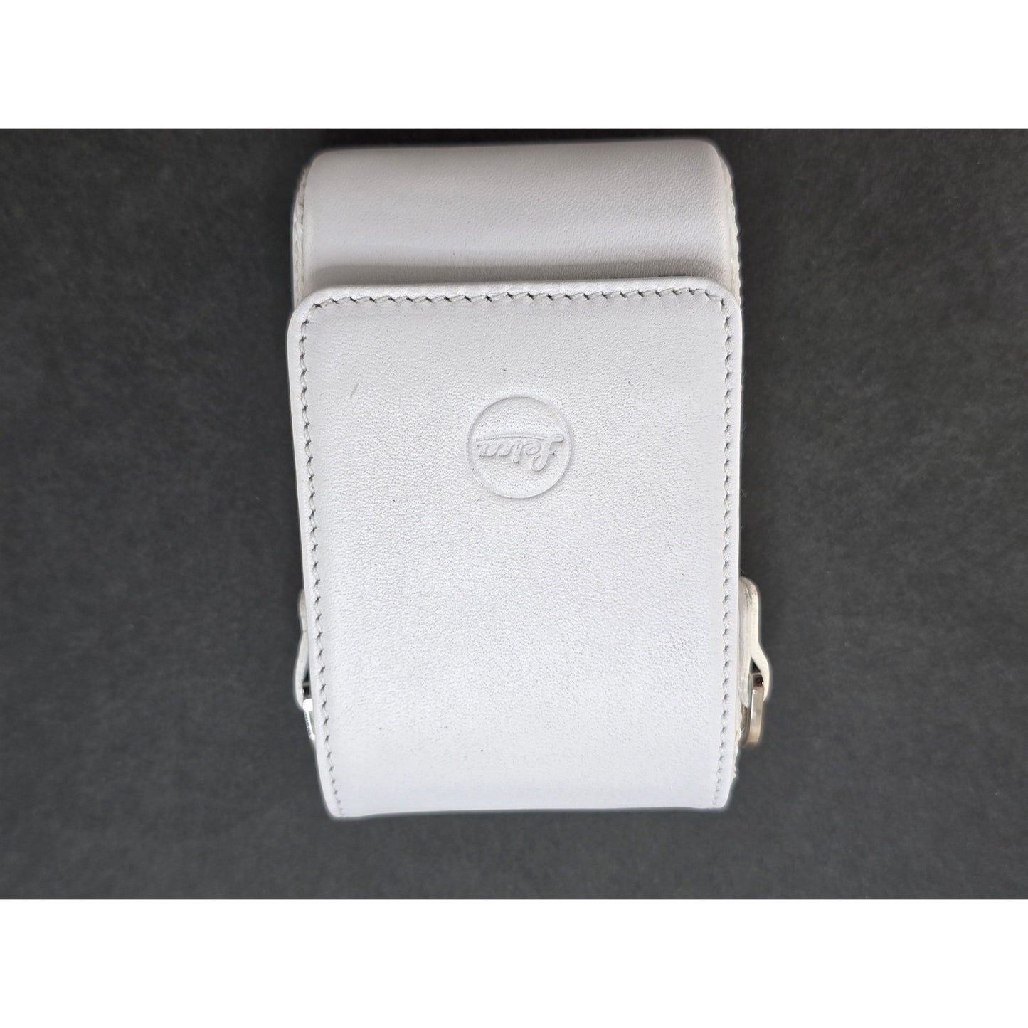 [Pre-owned] Leica 18699 Genuine Leather Camera Case White for C-LUX 2 — Unused — Japan #2477