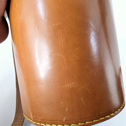 [Pre-owned] Genuine Hasselblad Hard Leather Lens Carrying Case — Excellent+++++ — Japan #5347