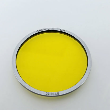 [Pre-owned] Genuine Canon SY50.2C 48mm Yellow Lens Filter — Near Mint — Japan #5689