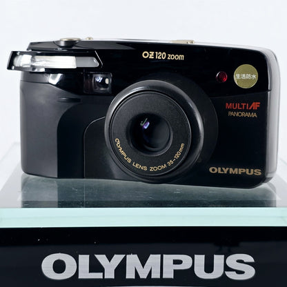 [Pre-owned] Olympus OZ 120 Zoom 35mm Point & Shoot Film Camera Black — Near Mint — Japan #5641