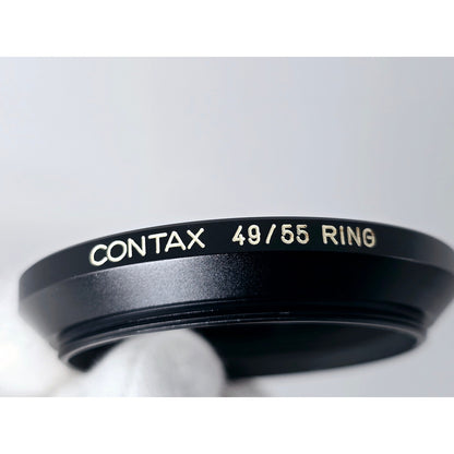 [Pre-owned] Contax 49/55 Metal Step-Up Adapter Ring for Filter/Hood — MINT — Japan #3675