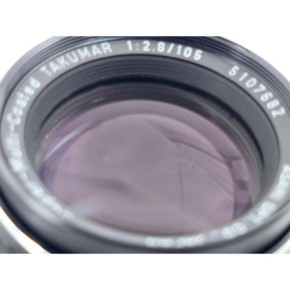 [Pre-owned] Pentax Super Multi Coated Takumar 105mm F2.8 SMC MF Lens M42 — Near MINT — Japan #4319