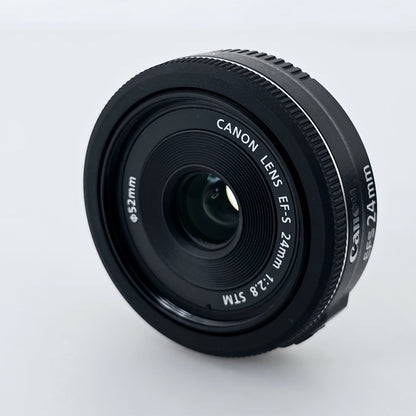 [Pre-owned] Canon EF-S 24mm f/2.8 STM Wide Angle Prime AF Lens — Near Mint+++ — Japan #5603