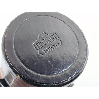 [Pre-owned] Nikon Nippon Kogaku Tokyo Leather Lens Case 6.7in x 2.8in — Near MINT — Japan #4642