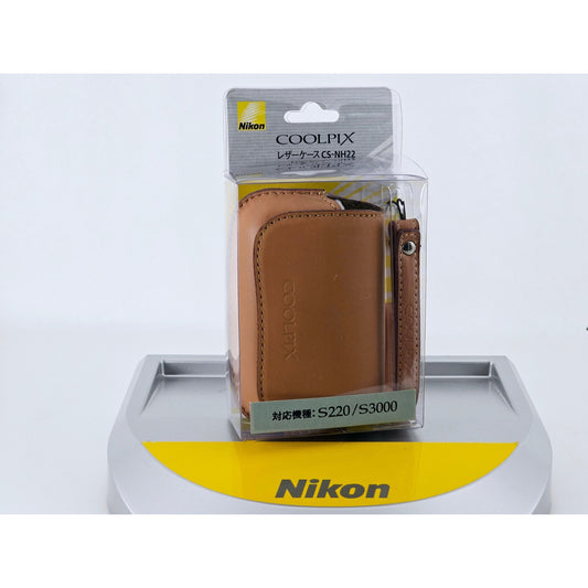 [Pre-owned] Nikon CS-NH22 Leather Case for Coolpix S220 S3000 — Unused — Japan #5091