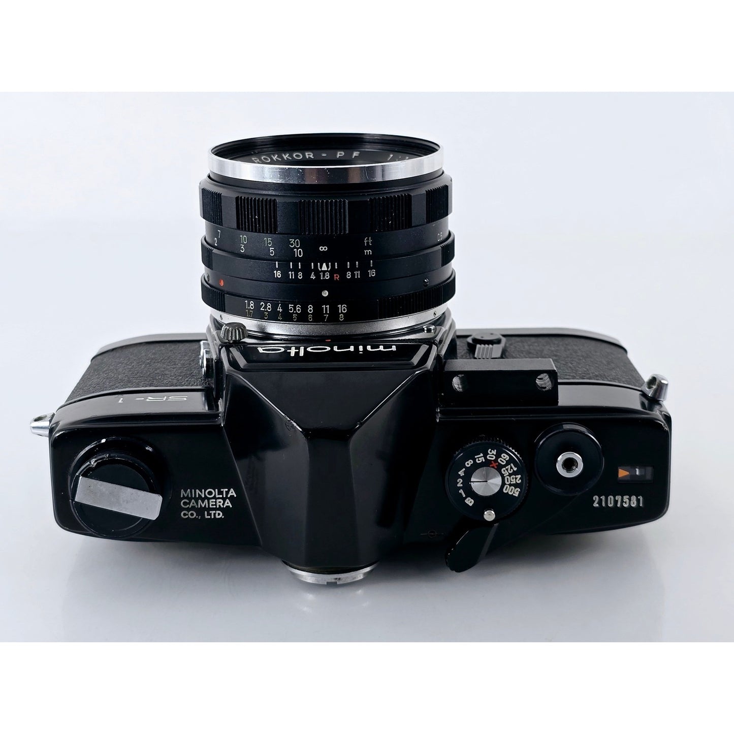 [Pre-owned] Minolta SR-1 Black 35mm Film Camera with Auto Rokkor 55mm F1.8 — Near MINT — Japan #2771