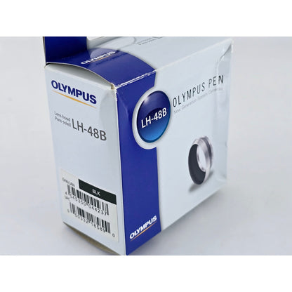 [Pre-owned] Olympus Pen LH-48B Black Metal Lens Hood for 17mm F1.8 — Top MINT — Japan #4087