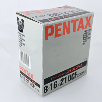 [Pre-owned] Pentax UCF Compact 8-16x21 Zoom Binoculars (Gray) — Near Mint — Japan #5543