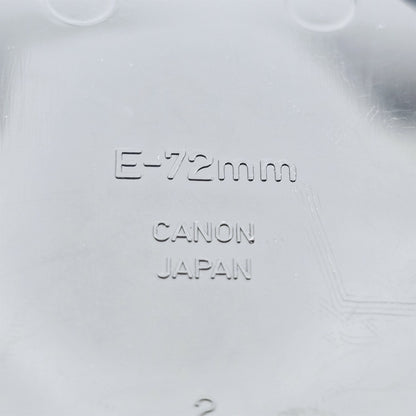 [Pre-owned] Canon E-72U 72mm Front Lens Cap (Ultrasonic EF USM) — Mint — Japan #5540