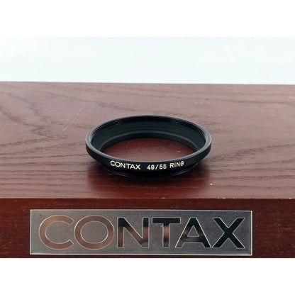 [Pre-owned] Contax 49/55 Metal Step-Up Adapter Ring for Filter/Hood — MINT — Japan #3675