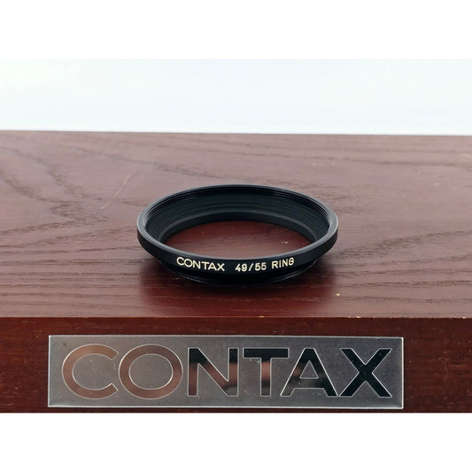 [Pre-owned] Contax 49/55 Metal Step-Up Adapter Ring for Filter/Hood — MINT — Japan #3675