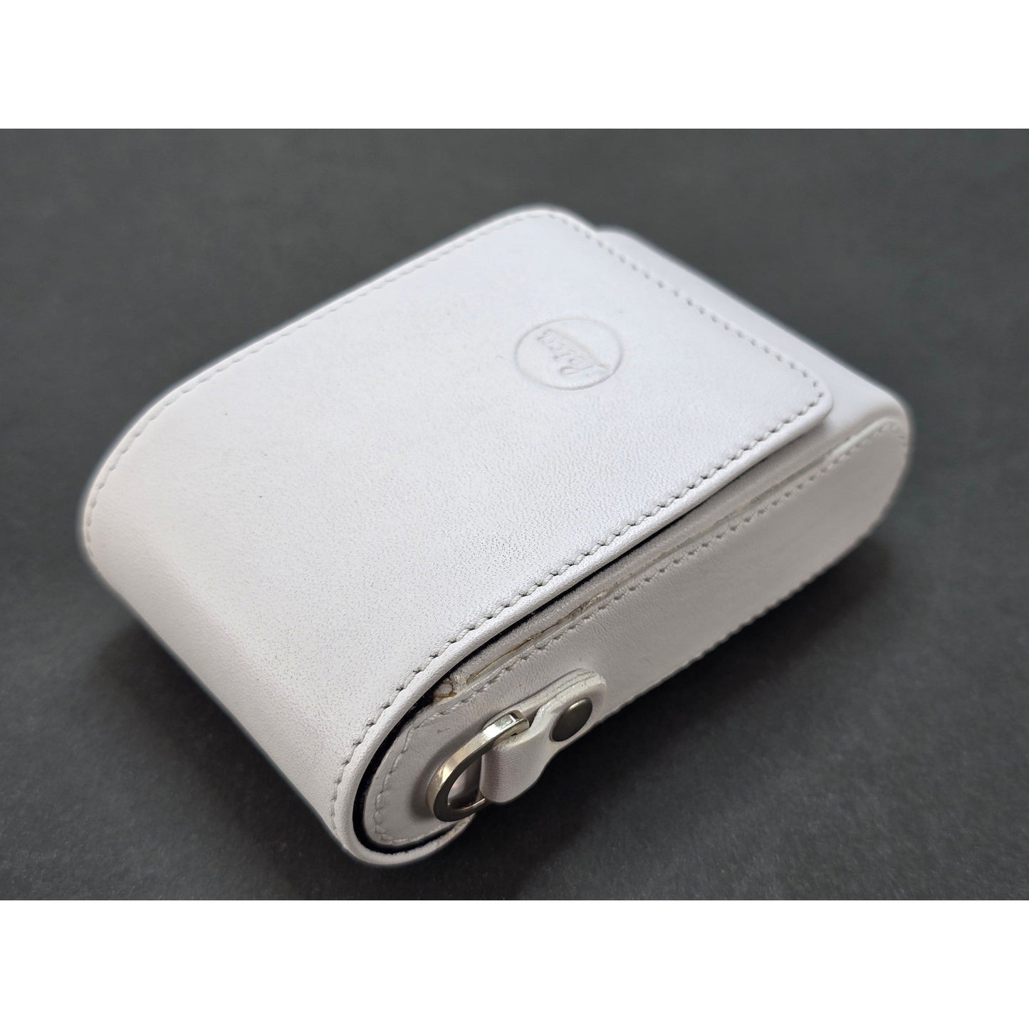 [Pre-owned] Leica 18699 Genuine Leather Camera Case White for C-LUX 2 — Unused — Japan #2477