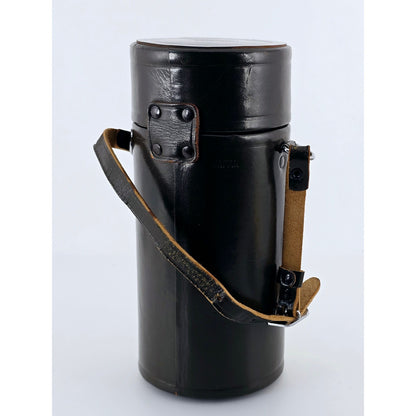 [Pre-owned] Nikon Nippon Kogaku Tokyo Leather Lens Case 6.7in x 2.8in — Near MINT — Japan #4642