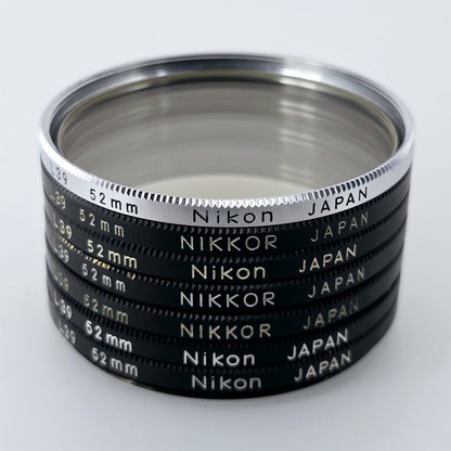 [Pre-owned] Nikon L39 52mm UV Protective Lens Filter (Set of 7) — Near Mint — Japan #5450