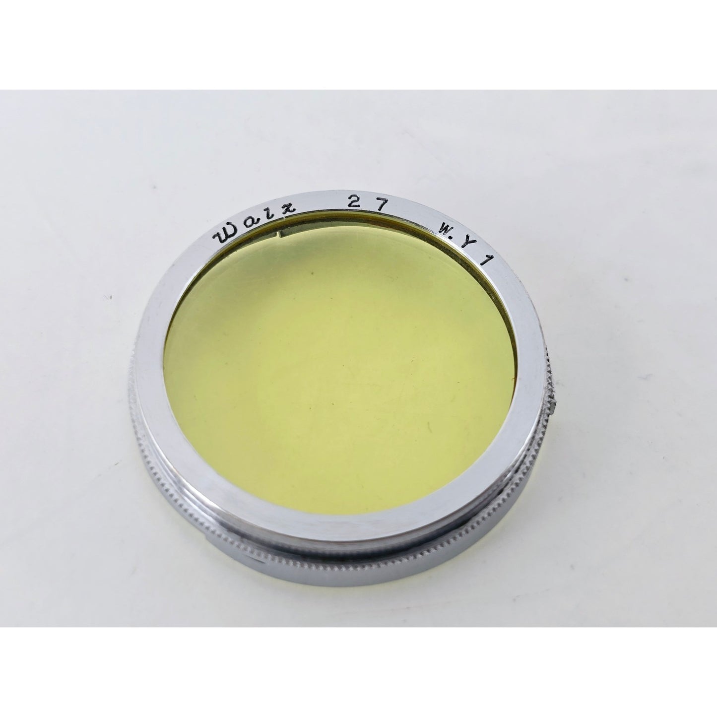 [Pre-owned] Walz 27mm Metal Lens Hood w/ 27 W.Y1 Yellow Filter — Near MINT — Japan #4041