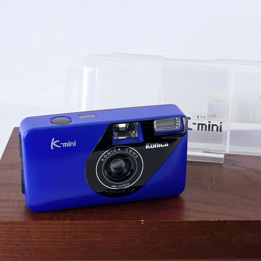 [Pre-owned] Konica K-mini Blue E124 35mm Compact Film Camera — Top Mint — Japan #5244