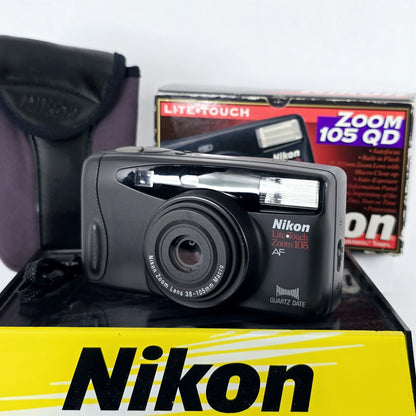 [Pre-owned] Nikon Lite Touch Zoom 105 QD Point & Shoot Film Camera — Near Mint — Japan #5196