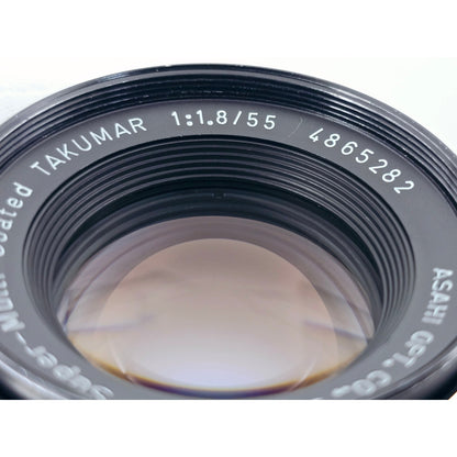 [Pre-owned] Pentax Super Multi Coated Takumar 55mm F1.8 SMC MF Lens M42 — Near MINT — Japan #4760