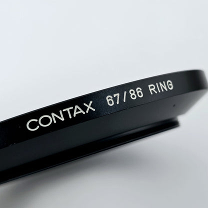 [Pre-owned] Contax 67/86 Step-Up Ring Adapter Filter Ring (Black) — Near Mint — Japan #5602