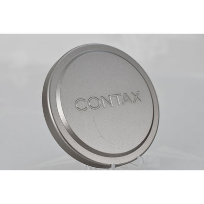 [Pre-owned] Contax Metal Hood GG-3 57mm & GK-54 Lens Cap — Top MINT — Japan #2190
