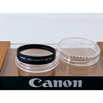 [Pre-owned] Canon 58mm Close-up Lens 500D Macro Filter for EF FD Lens — Near MINT — Japan #4989
