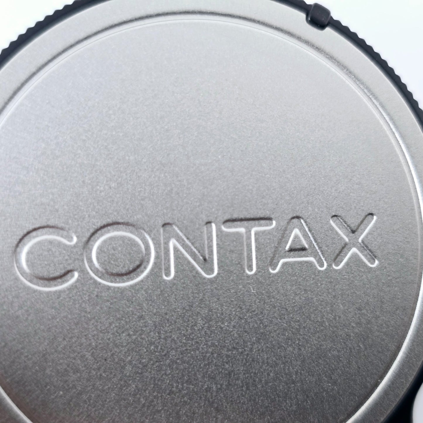 [Pre-owned] Contax GK-B Chrome Body Cap & GK-R1 Rear Lens Cap Set for G1 G2 — Top MINT — Japan #1859