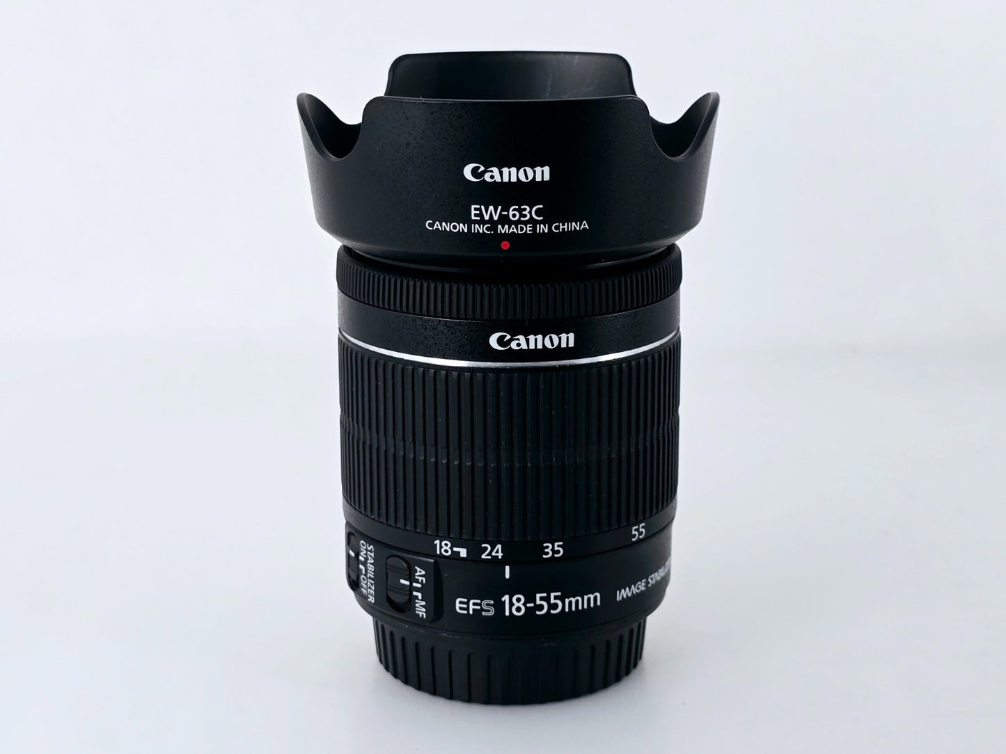 🌸[MINT] Canon EF-S 18-55mm F3.5-5.6 IS STM Zoom Lens w/EW-63C Hood From JAPAN
