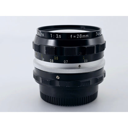 [Pre-owned] Nikon Non-Ai Nikkor-H Auto 28mm F3.5 Wide Angle MF Lens — Near MINT — Japan #4819