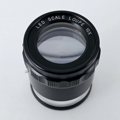 [Pre-owned] LED Scale Loupe 10x Magnifier Optical Inspection Tool — Mint — Japan #5679