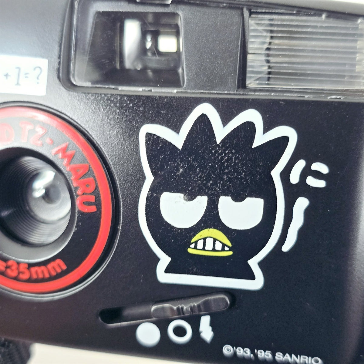 [Pre-owned] Sanrio Bad Badtz-Maru 35mm Point & Shoot Film Camera Black — Near Mint — Japan #5754