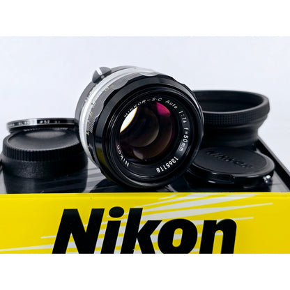 [Pre-owned] Nikon Nikkor-S.C Auto 50mm f/1.4 Non-Ai MF Lens — Near MINT — Japan #3124
