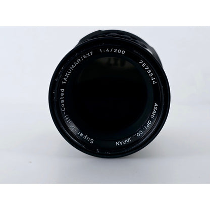 [Pre-owned] Pentax 67 6x7 SMC Super Multi Coated Takumar 200mm f4 Lens — Near MINT — Japan #4724