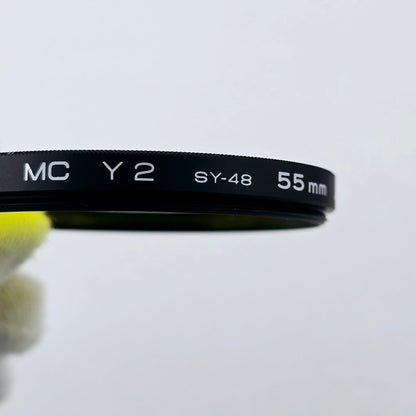 [Pre-owned] Kenko MC Y2 SY-48 / PL 55mm Lens Filter — Near MINT — Japan #4285