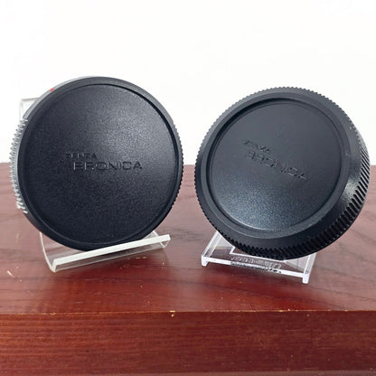 [Pre-owned] Zenza Bronica ETR Body Cap & Rear Lens Cap — Unused — Japan #1883