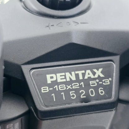 [Pre-owned] Pentax UCF Compact 8-16x21 Zoom Binoculars (Gray) — Near Mint — Japan #5543