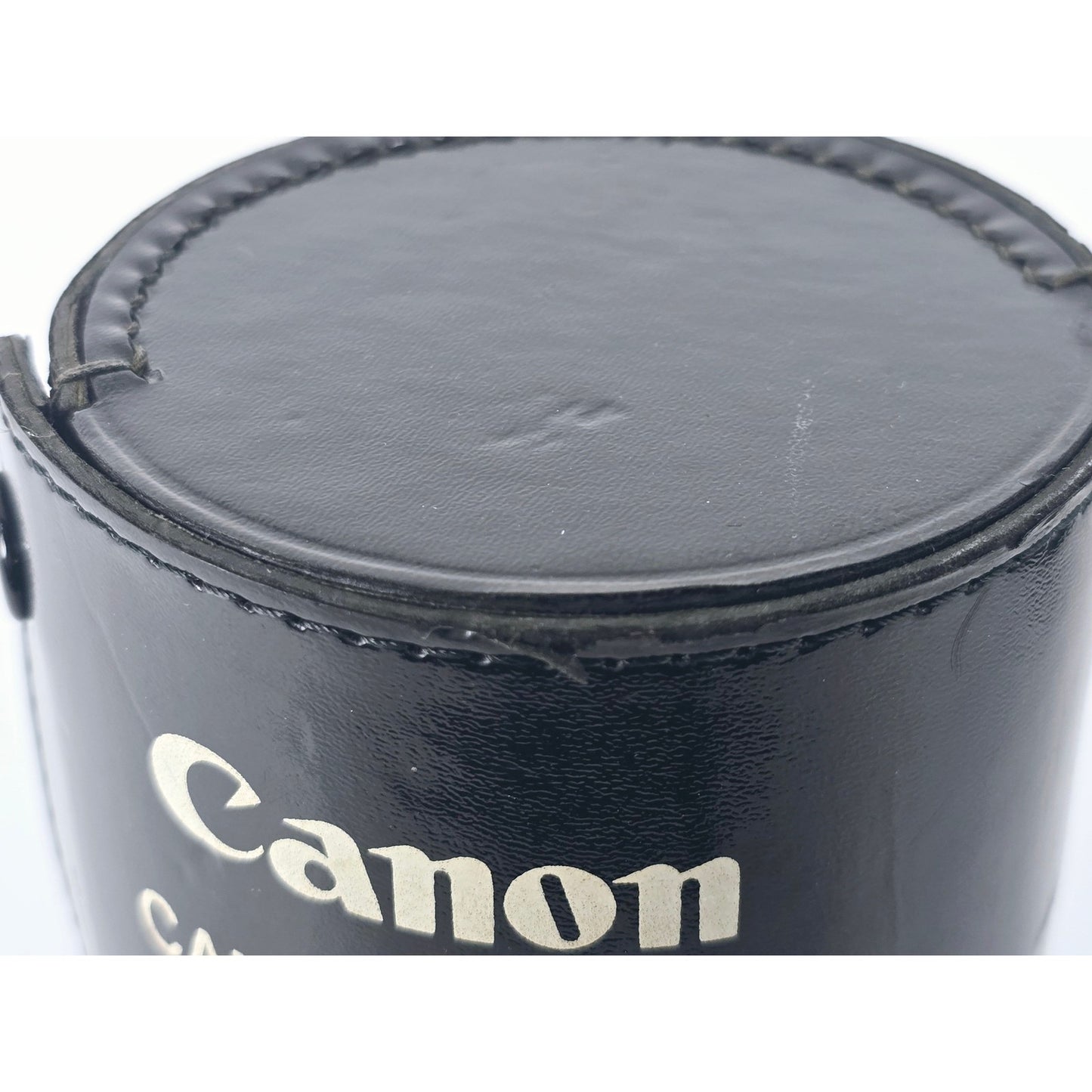 [Pre-owned] Canon EX Lens Hard Leather Case for 35/3.5 95/3.5 125/3.5 — Near MINT — Japan #4662