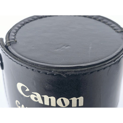 [Pre-owned] Canon EX Lens Hard Leather Case for 35/3.5 95/3.5 125/3.5 — Near MINT — Japan #4662