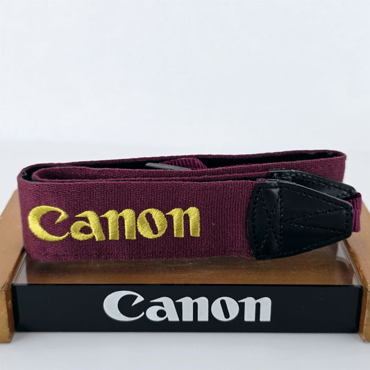[Pre-owned] Canon Professional Gold Embroidered Logo Neck Strap for EOS Digital — Unused — Japan #5442