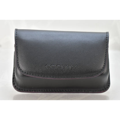 [Pre-owned] Nikon Coolpix CS-NH24 Leather Case Black for S3600 S3500 — Unused — Japan #2419
