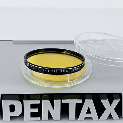 [Pre-owned] Pentax SMC 58mm Y48 (Y2) Yellow Lens Filter — Near Mint — Japan #5596
