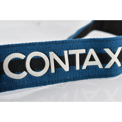[Pre-owned] Contax Blue Black Neck Strap for 645 (No Lugs Included) — Excellent+++++ — Japan #2131