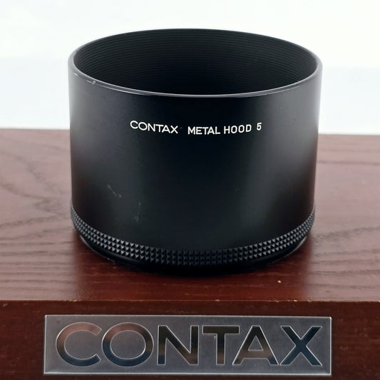 [Pre-owned] Contax Genuine Metal Lens Hood 5 — Near Mint — Japan #5601