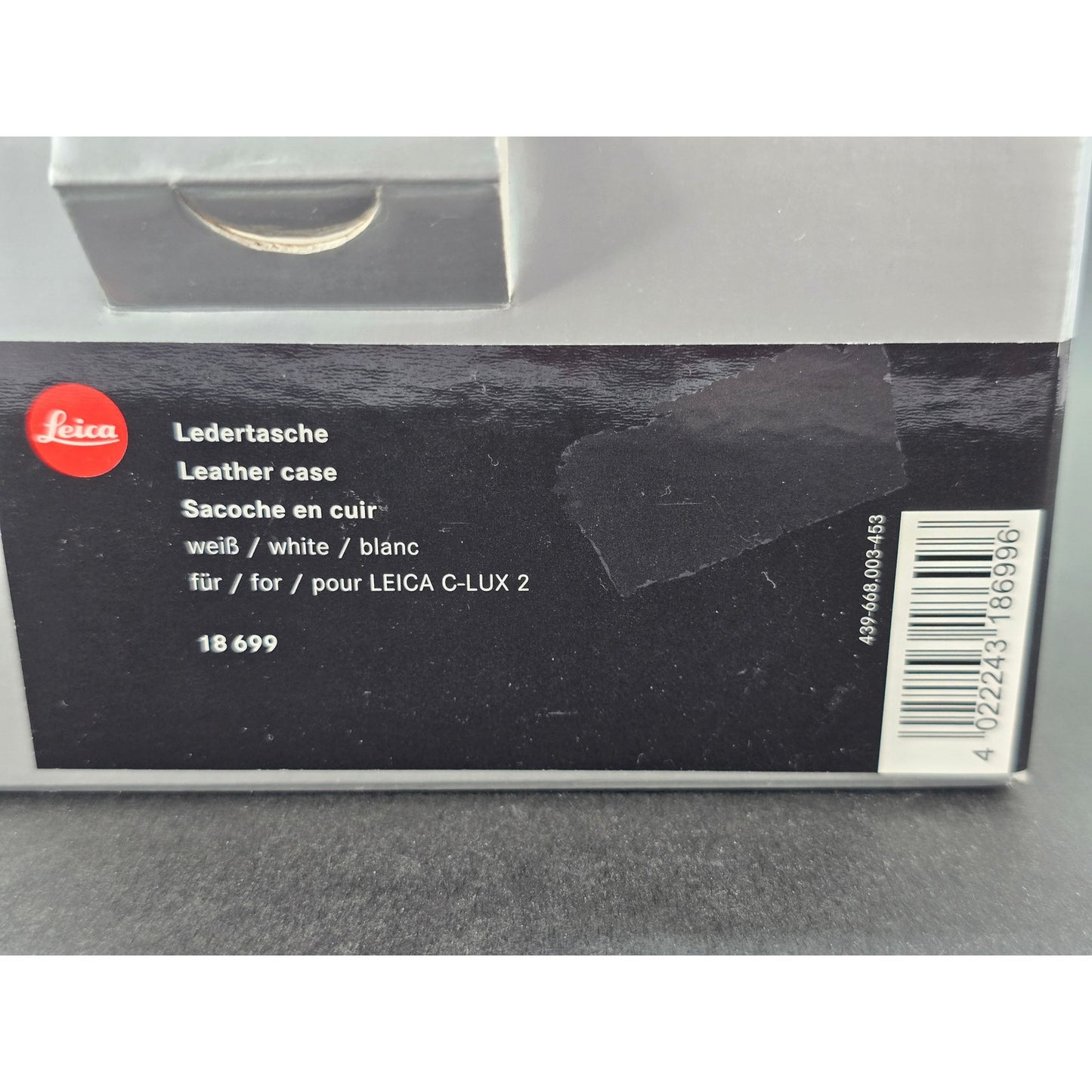 [Pre-owned] Leica 18699 Genuine Leather Camera Case White for C-LUX 2 — Unused — Japan #2477