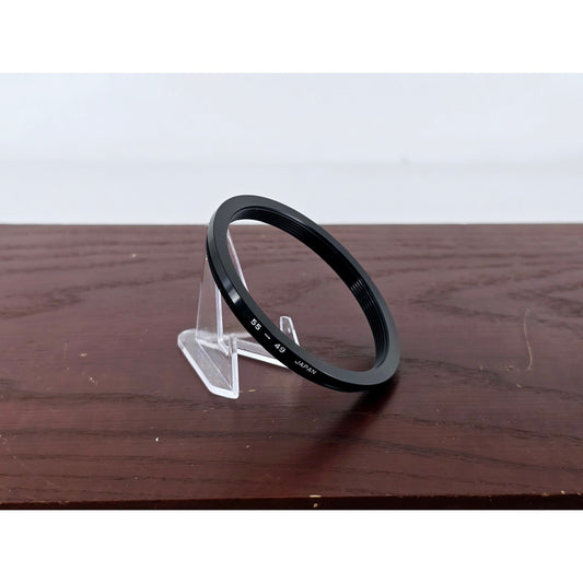 [Pre-owned] Metal Step Down Adapter Ring 55mm Lens to 49mm Filter Converter — MINT — Japan #4513