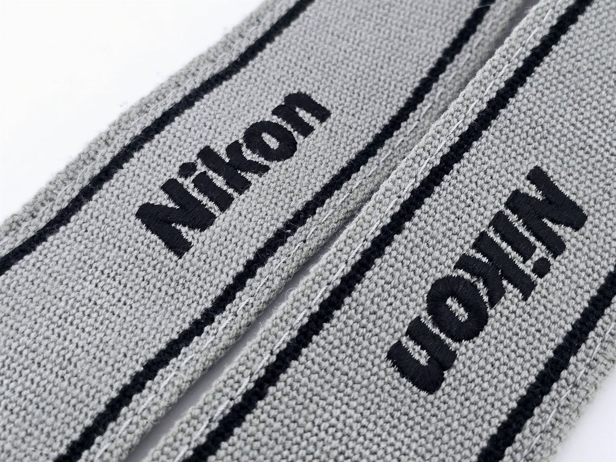 [Pre-owned] Genuine Nikon Professional Camera Neck Strap (Gray) — Mint — Japan #5140