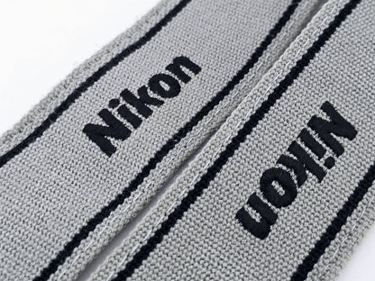 [Pre-owned] Genuine Nikon Professional Camera Neck Strap (Gray) — Mint — Japan #5140