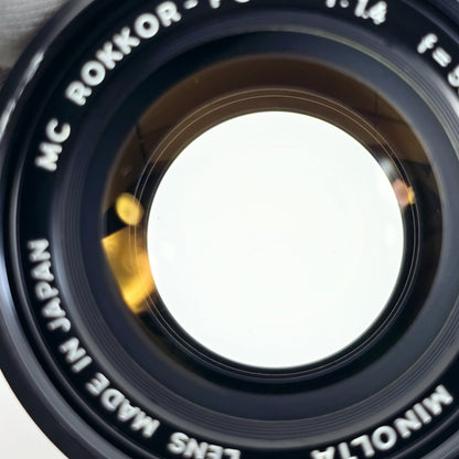 [Pre-owned] Minolta MC Rokkor-PG 50mm f/1.4 MF Standard Prime Lens — Mint — Japan #5362
