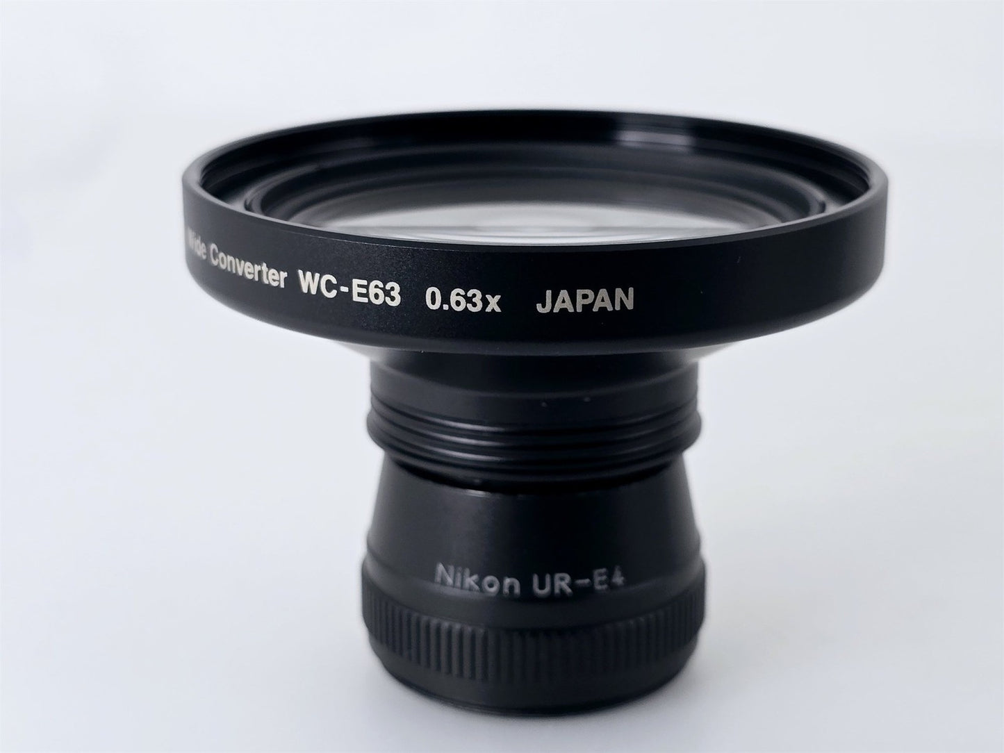 [Pre-owned] Nikon WC-E63 0.63x Wide Converter w/ UR-E4 Adapter — Mint — Japan #5273